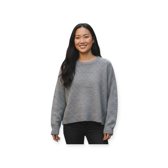 UO Urban Outfitters BDG ★ Crop Cozy Soft Chenille Knit Sweater ★ Heather Blue - Picture 1 of 14